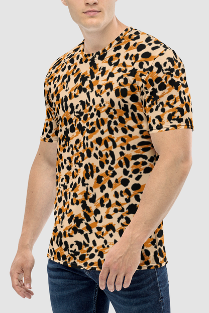 Classic Cheetah Graphic Print Men's Sublimated T-Shirt