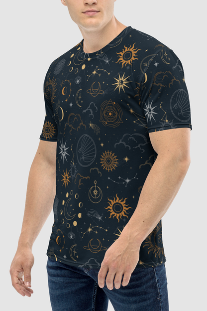 Cosmic Twilight Graphic Print Men's Sublimated T-Shirt