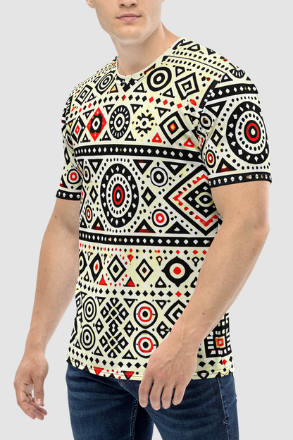 Abstract Exotic Ethnic Graphic Print Men's Sublimated T-Shirt