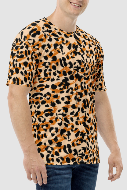 Classic Cheetah Graphic Print Men's Sublimated T-Shirt