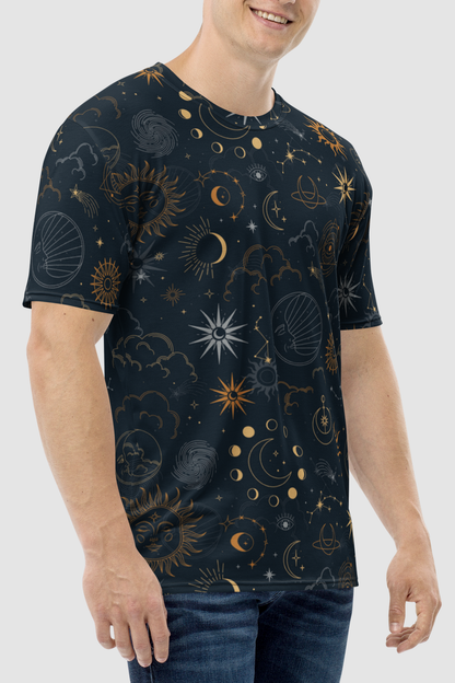 Cosmic Twilight Graphic Print Men's Sublimated T-Shirt