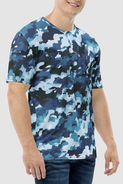 Black Ice Camo Print Men's Sublimated T-Shirt