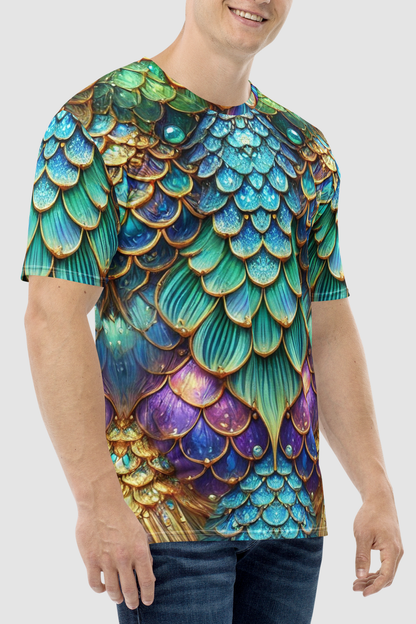 Atlantean Merman Graphic Print Men's Sublimated T-Shirt