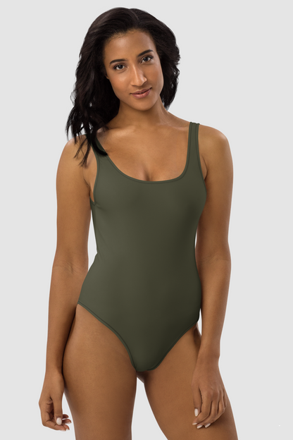 Forest Gray Women's One-Piece Swimsuit