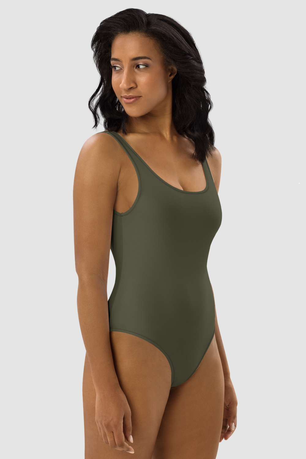 Forest Gray Women's One-Piece Swimsuit