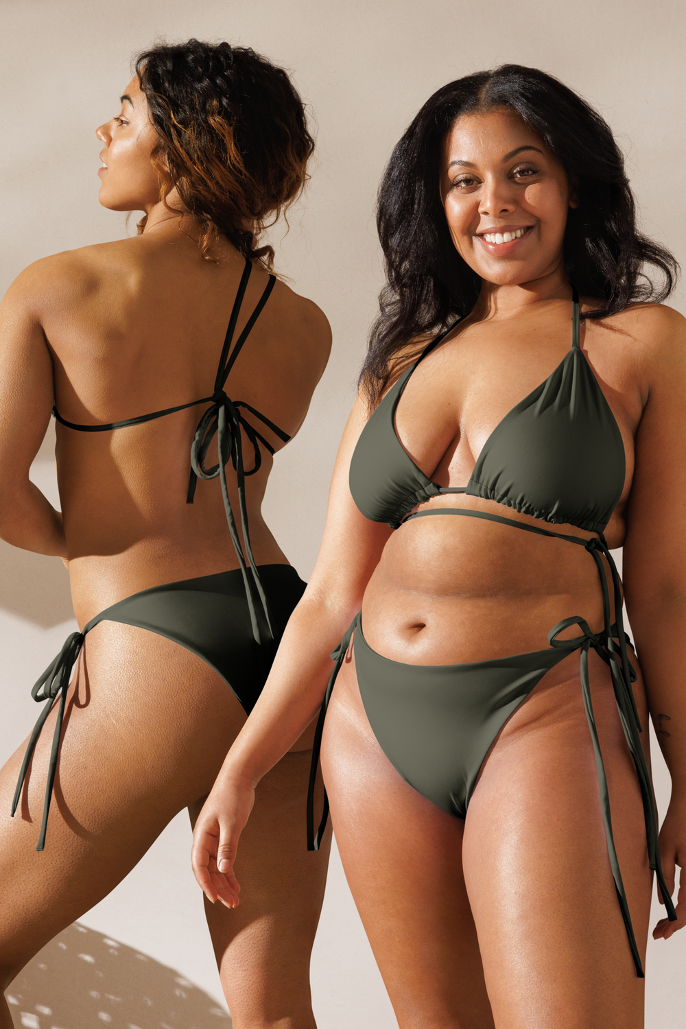 Forest Gray Recycled String Bikini