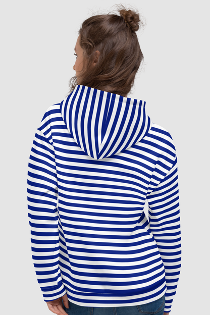 Casual Urban Navy Stripe Hoodie