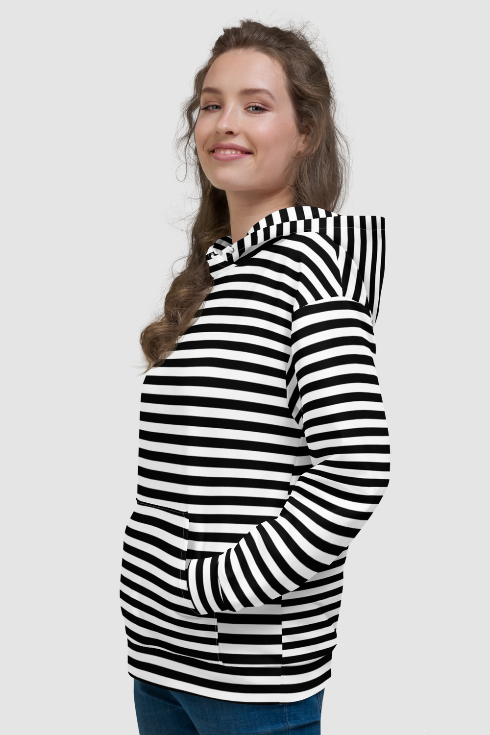 Casual Urban Black Stripe Hoodie