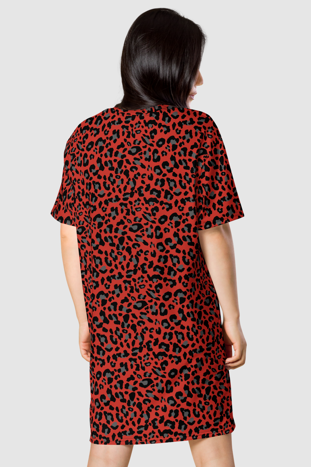 Harley Red Leopard Print T-Shirt Dress