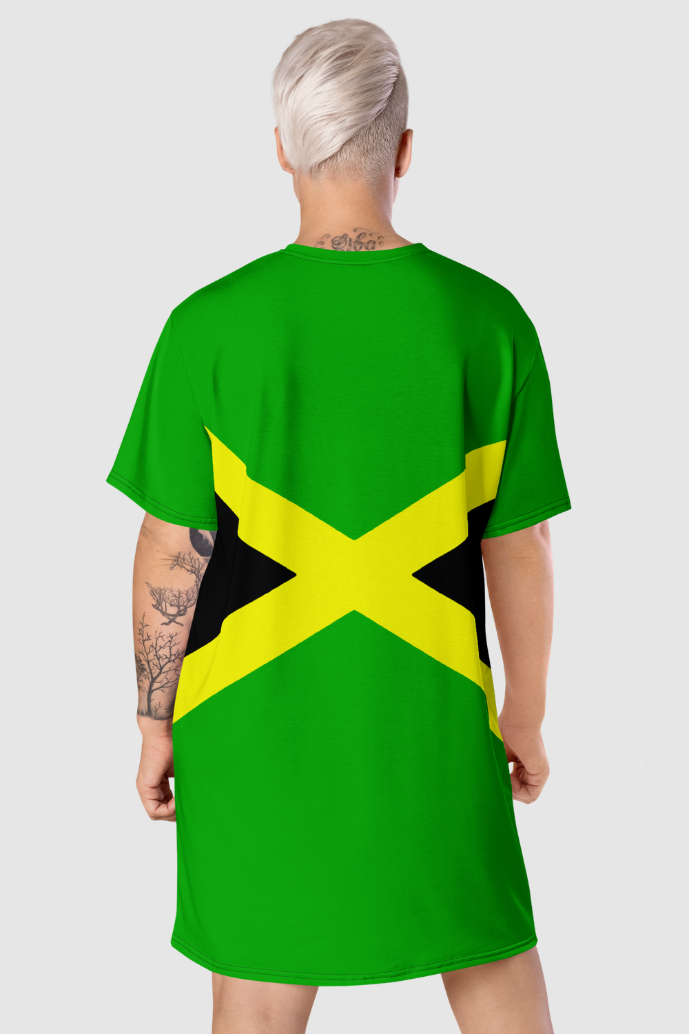 Classic Jamaican Flag T-Shirt Dress