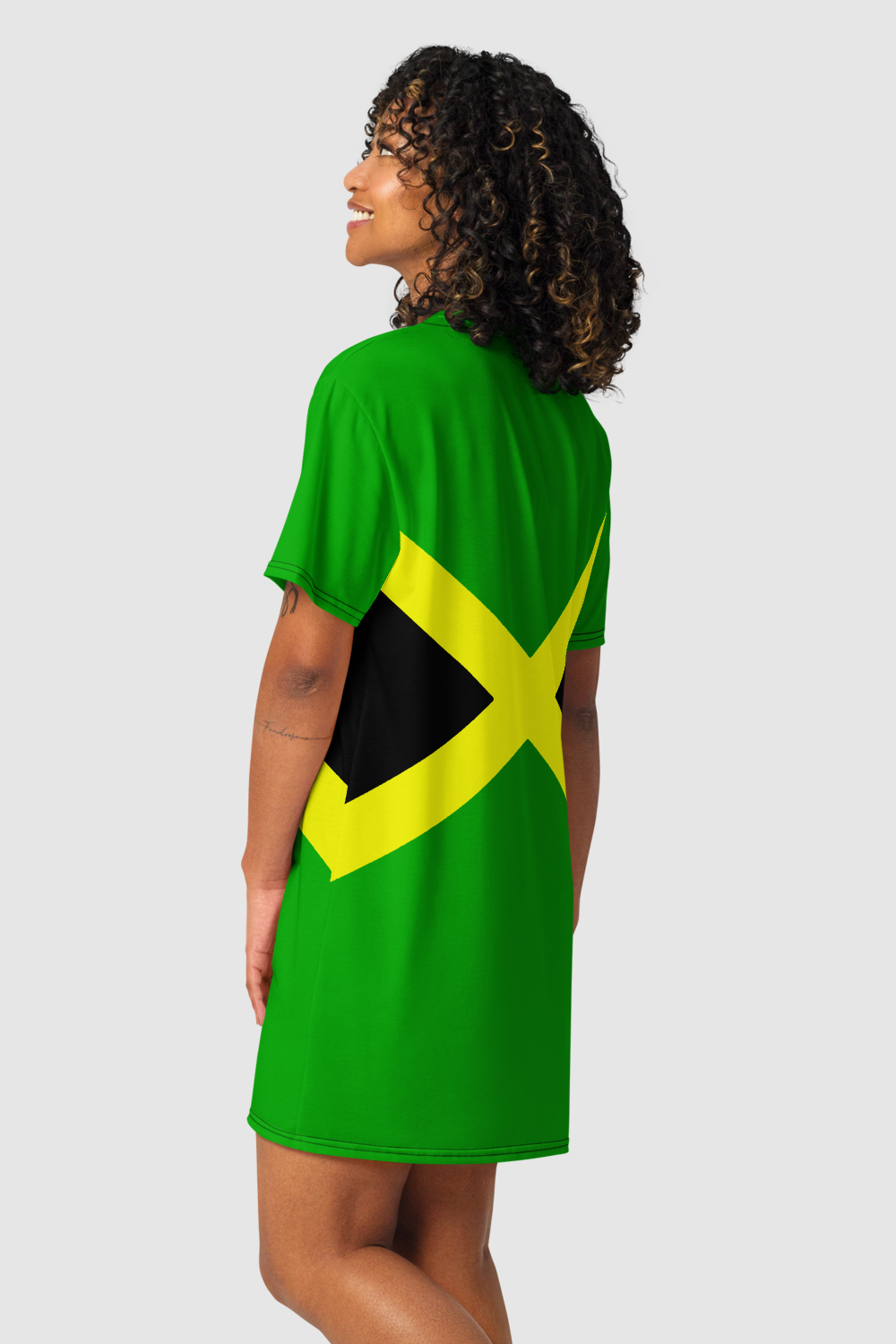 Classic Jamaican Flag T-Shirt Dress