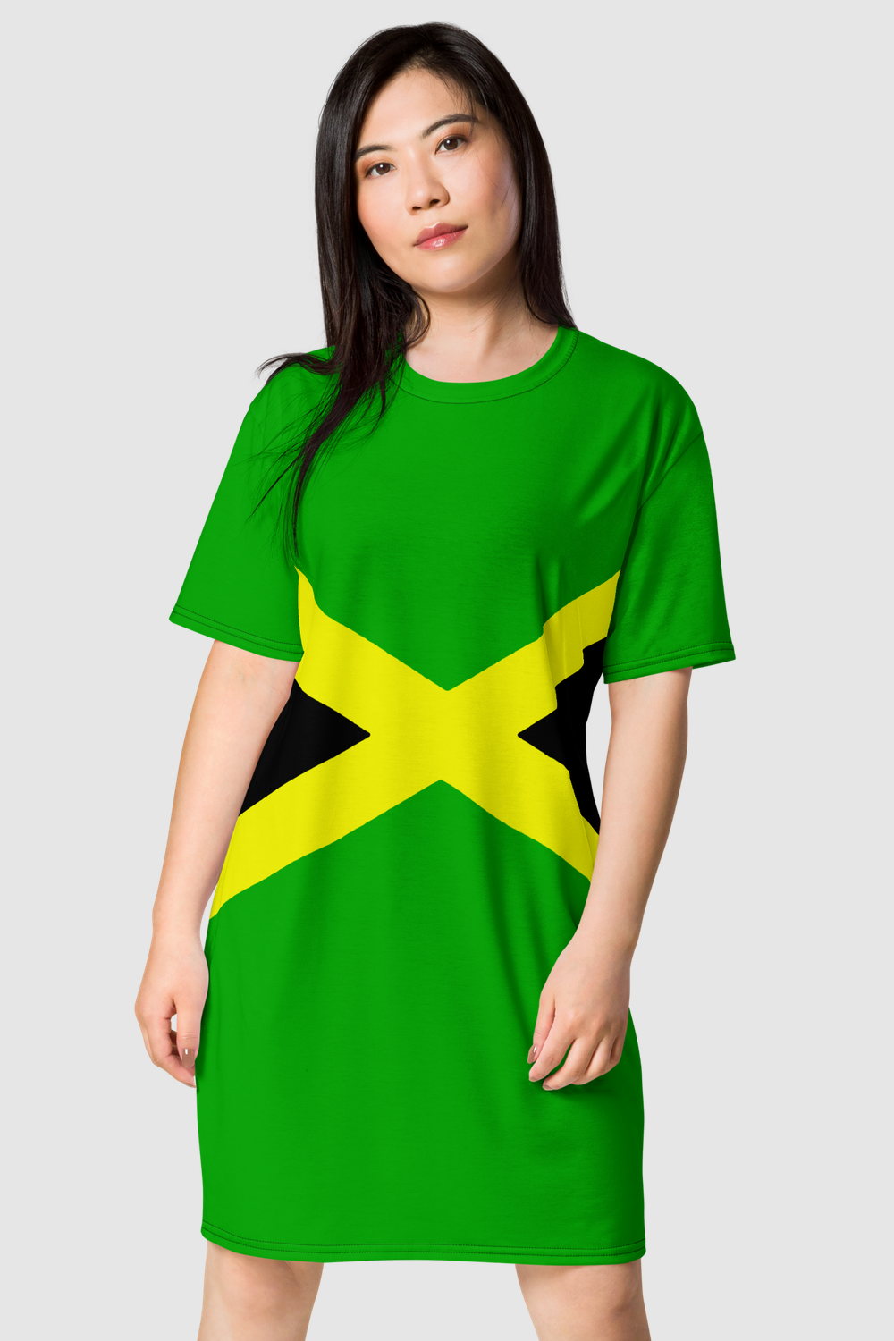 Classic Jamaican Flag T-Shirt Dress