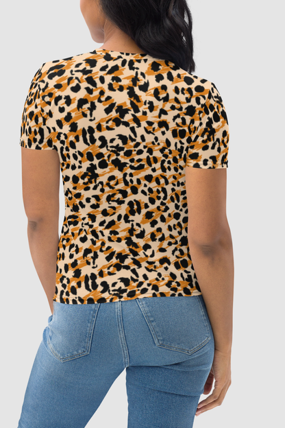 Classic Cheetah Graphic Print Women's Sublimated T-Shirt