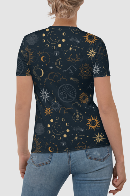 Cosmic Twilight Graphic Print Women's Sublimated T-Shirt