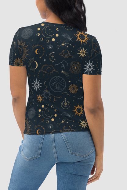 Cosmic Twilight Graphic Print Women's Sublimated T-Shirt