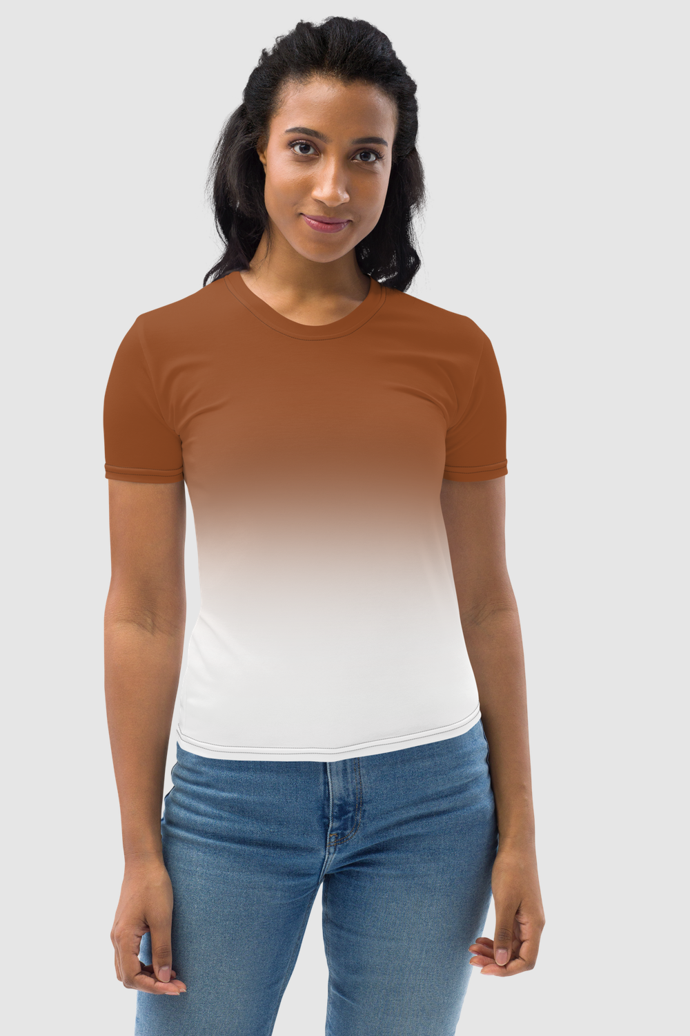 Saddle Brown Gradient Women's Sublimated T-Shirt