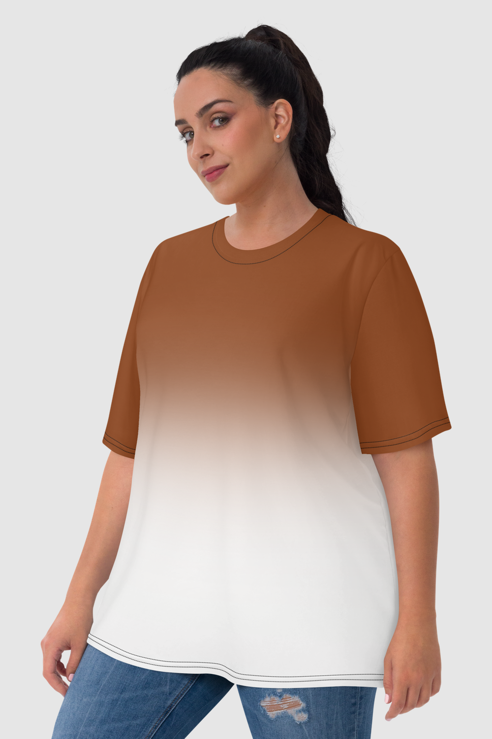 Saddle Brown Gradient Women's Sublimated T-Shirt