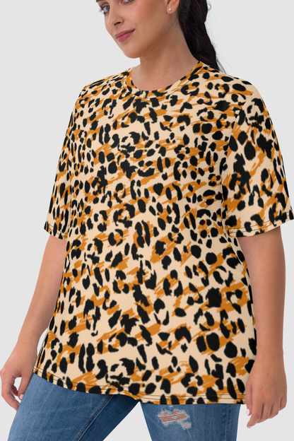 Classic Cheetah Graphic Print Women's Sublimated T-Shirt