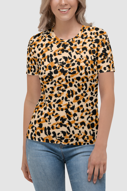 Classic Cheetah Graphic Print Women's Sublimated T-Shirt