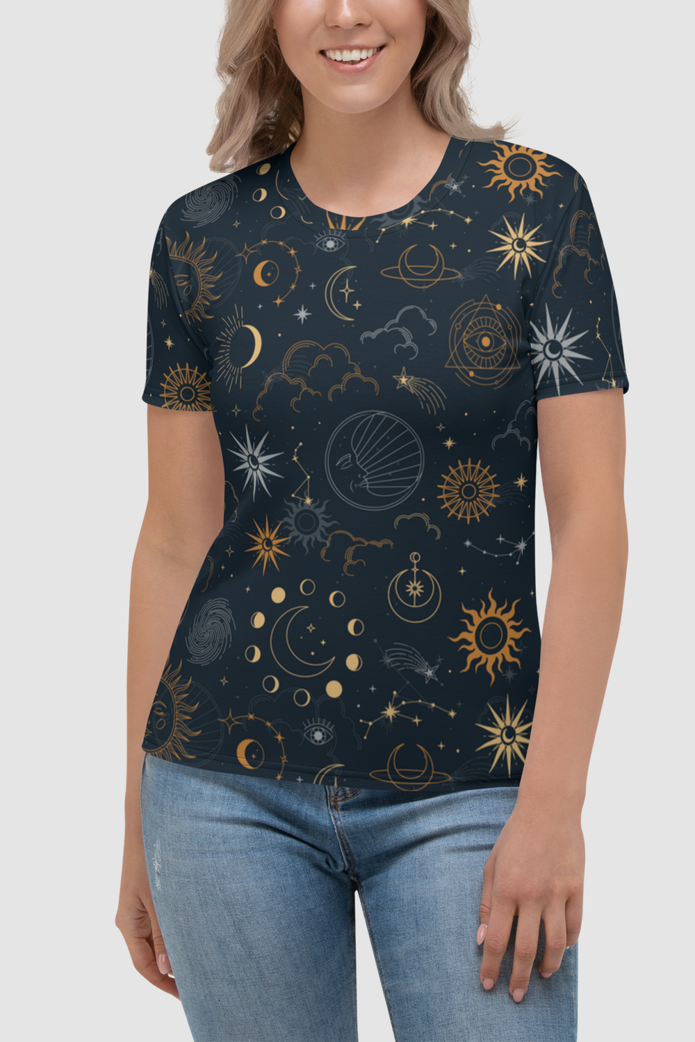 Cosmic Twilight Graphic Print Women's Sublimated T-Shirt