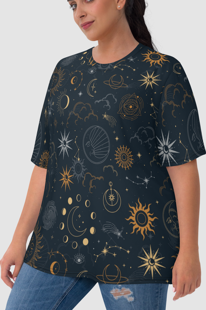 Cosmic Twilight Graphic Print Women's Sublimated T-Shirt