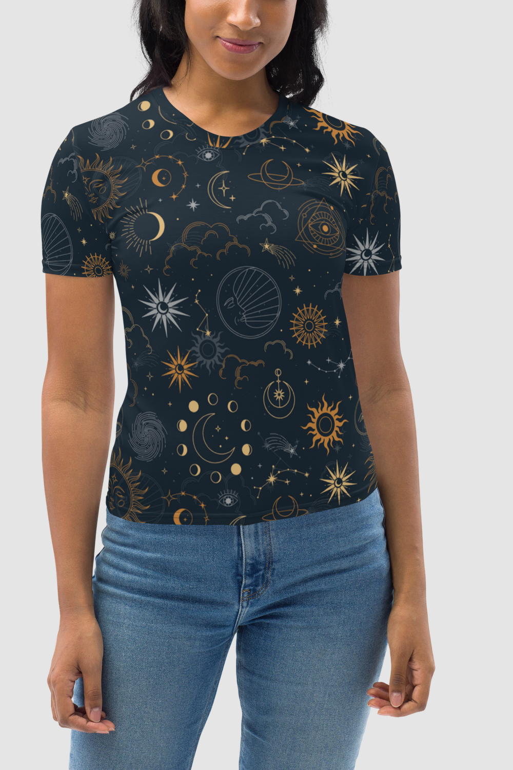 Cosmic Twilight Graphic Print Women's Sublimated T-Shirt