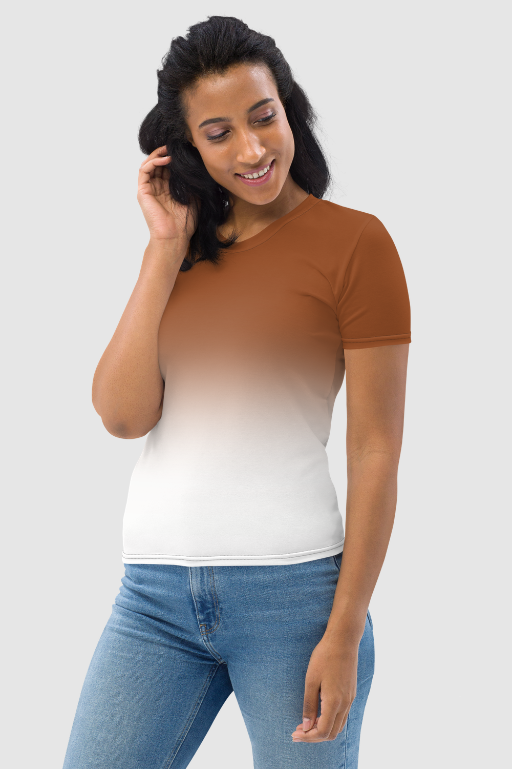 Saddle Brown Gradient Women's Sublimated T-Shirt