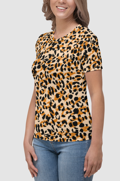 Classic Cheetah Graphic Print Women's Sublimated T-Shirt