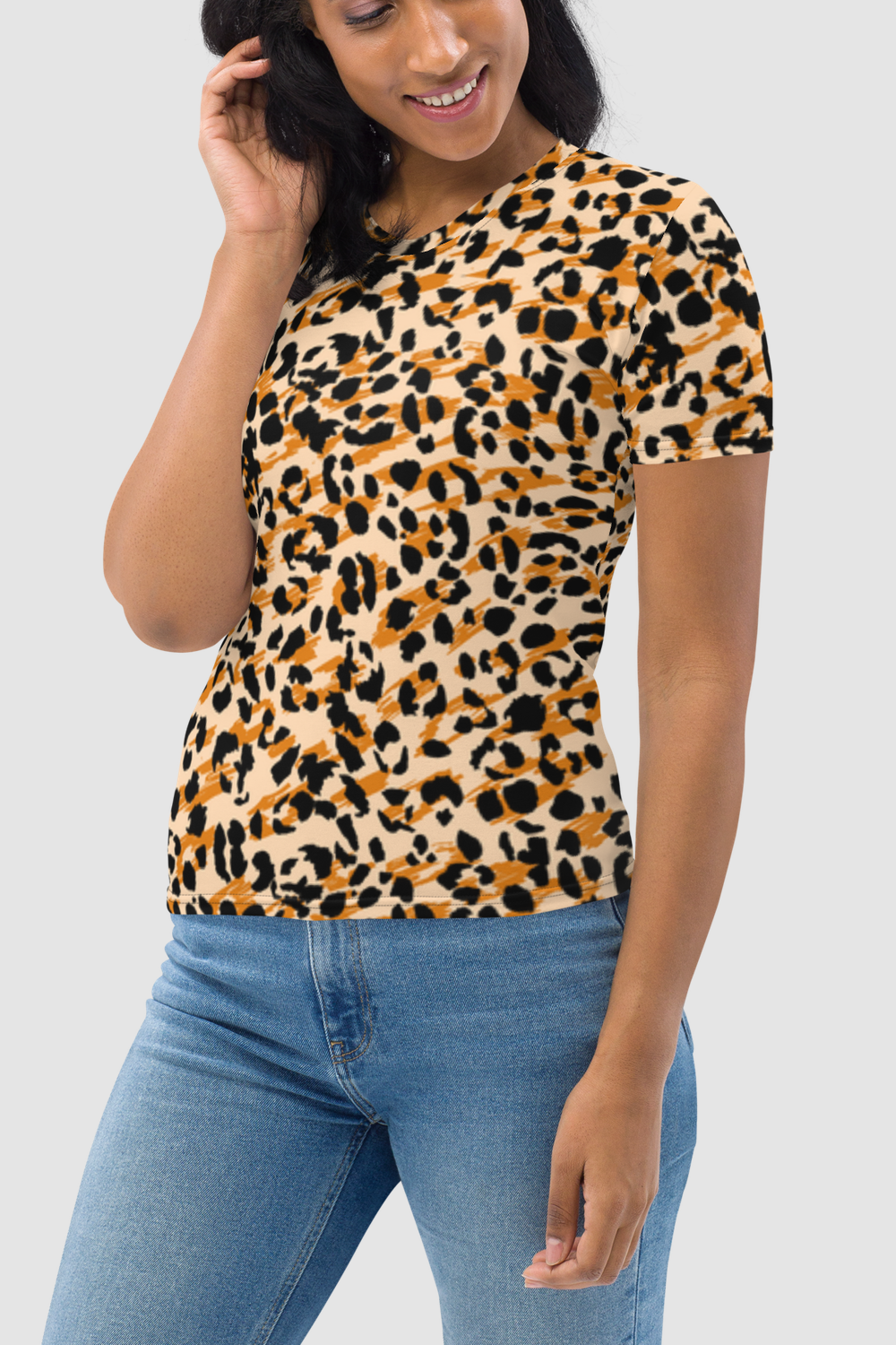 Classic Cheetah Graphic Print Women's Sublimated T-Shirt