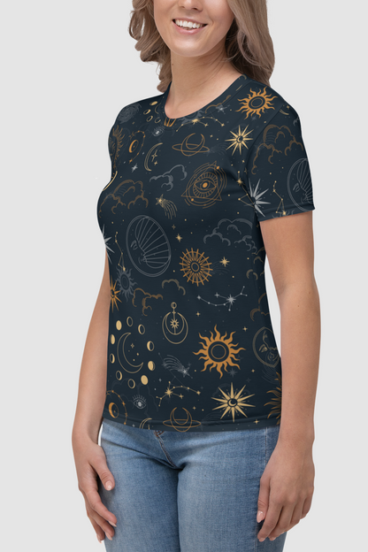 Cosmic Twilight Graphic Print Women's Sublimated T-Shirt