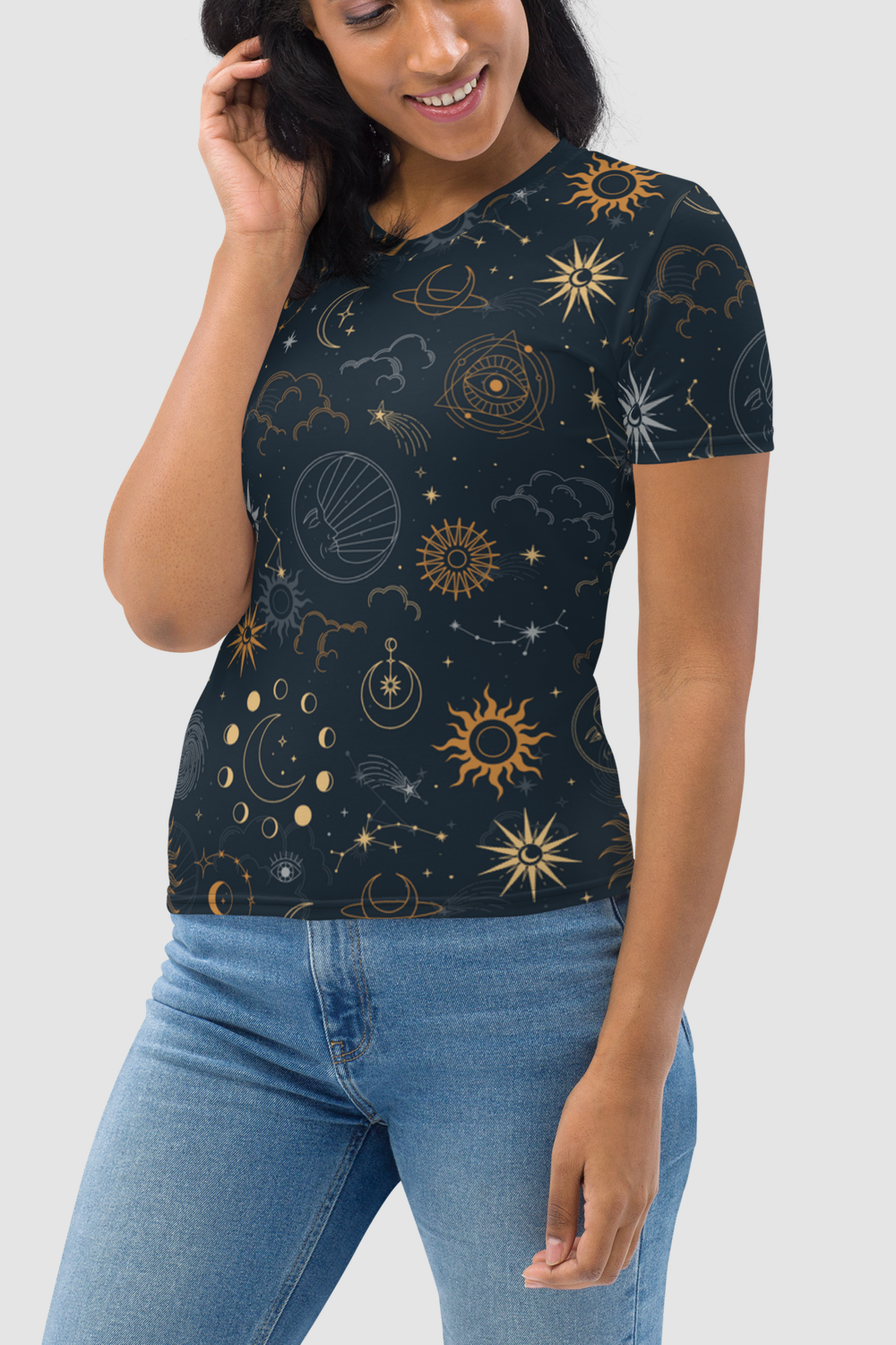 Cosmic Twilight Graphic Print Women's Sublimated T-Shirt