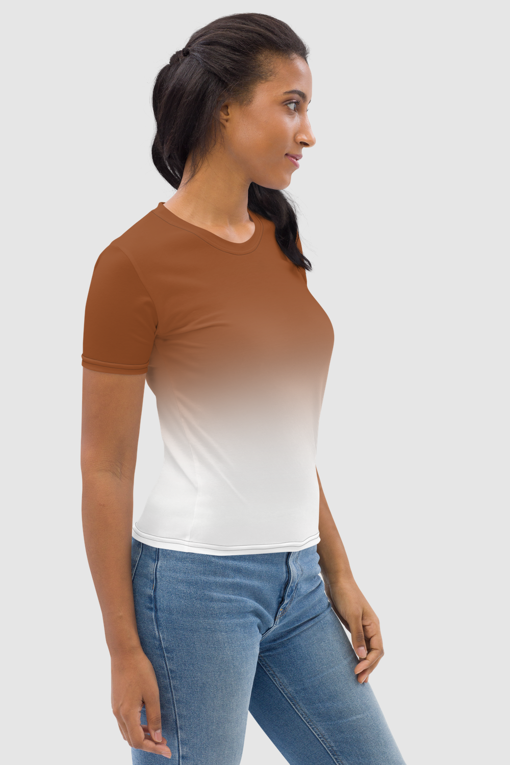 Saddle Brown Gradient Women's Sublimated T-Shirt