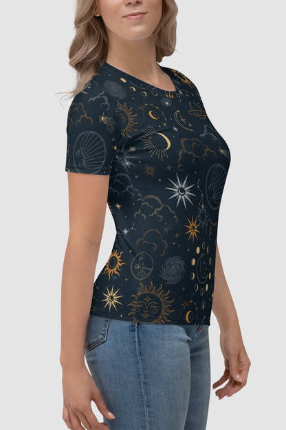 Cosmic Twilight Graphic Print Women's Sublimated T-Shirt