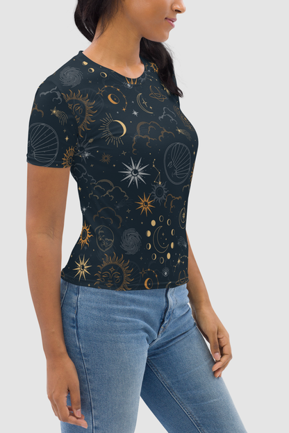 Cosmic Twilight Graphic Print Women's Sublimated T-Shirt