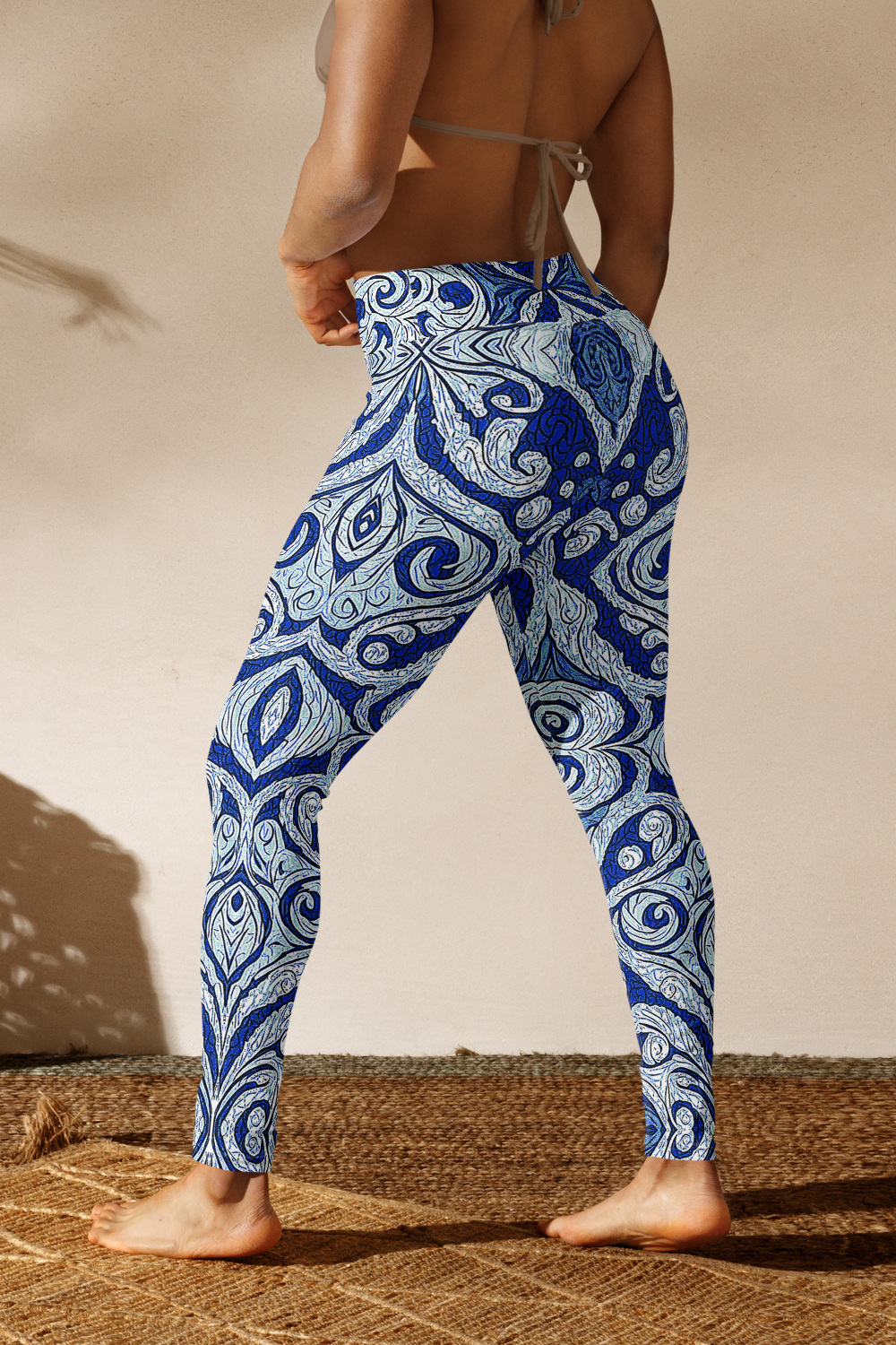 Ancient Ayleid Meteoric Glass Motif Women's High Waist Yoga Leggings