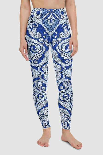 Ancient Ayleid Meteoric Glass Motif Women's High Waist Yoga Leggings