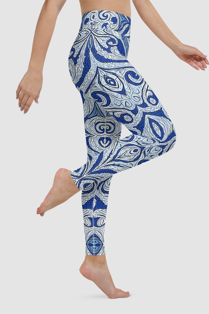 Ancient Ayleid Meteoric Glass Motif Women's High Waist Yoga Leggings