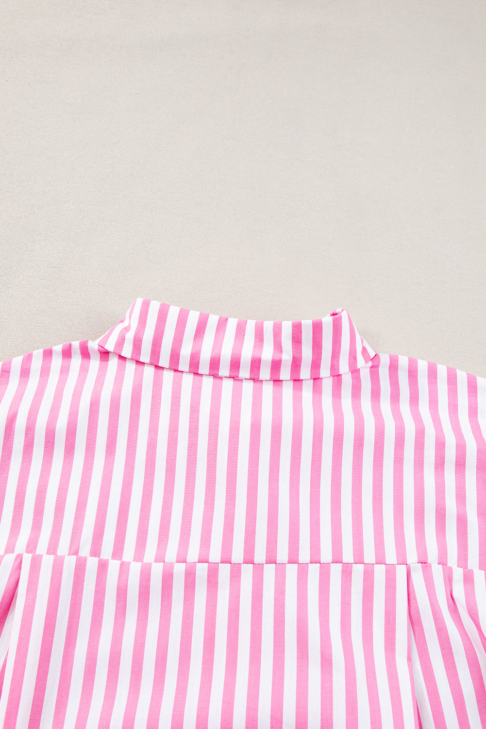 Pink Stripe Dolman Sleeve Oversize Shirt