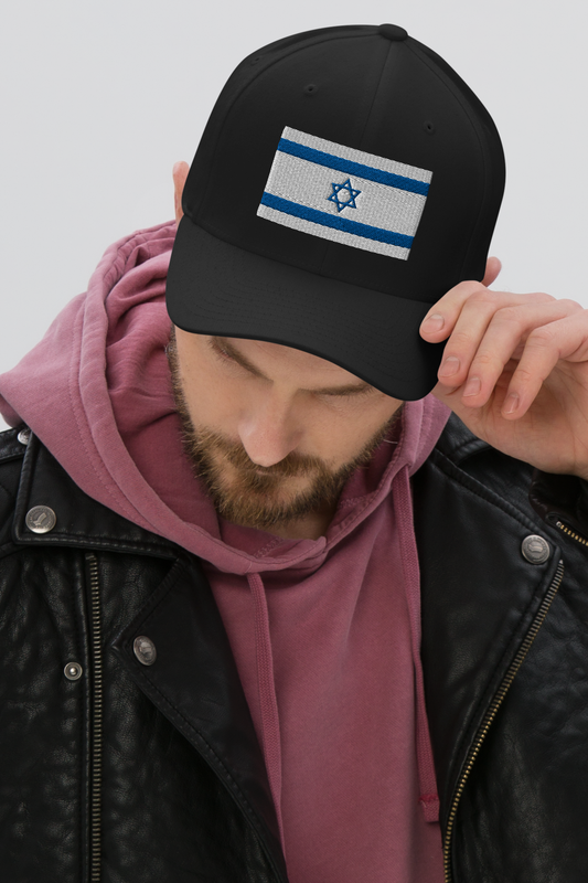 Israel Flag Closed Back Flexfit Hat