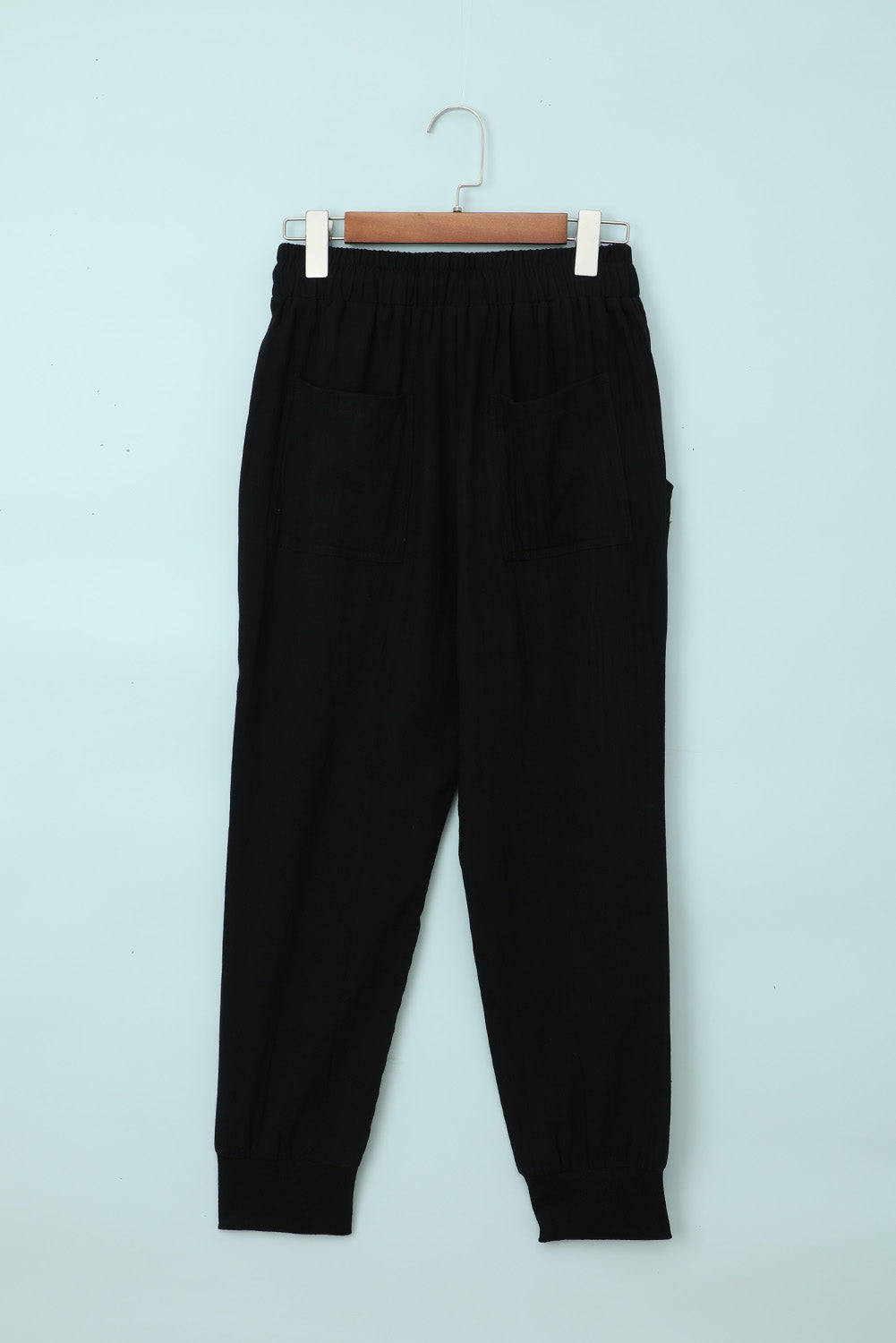 Black Causal Pockets Pants