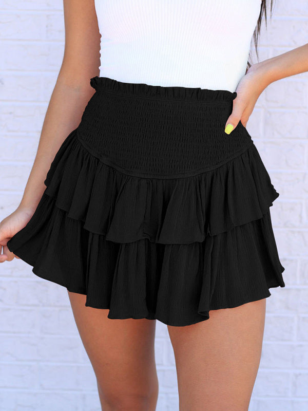 Women's Casual Tennis Fashion All-Match Cake Short Mini Skirt