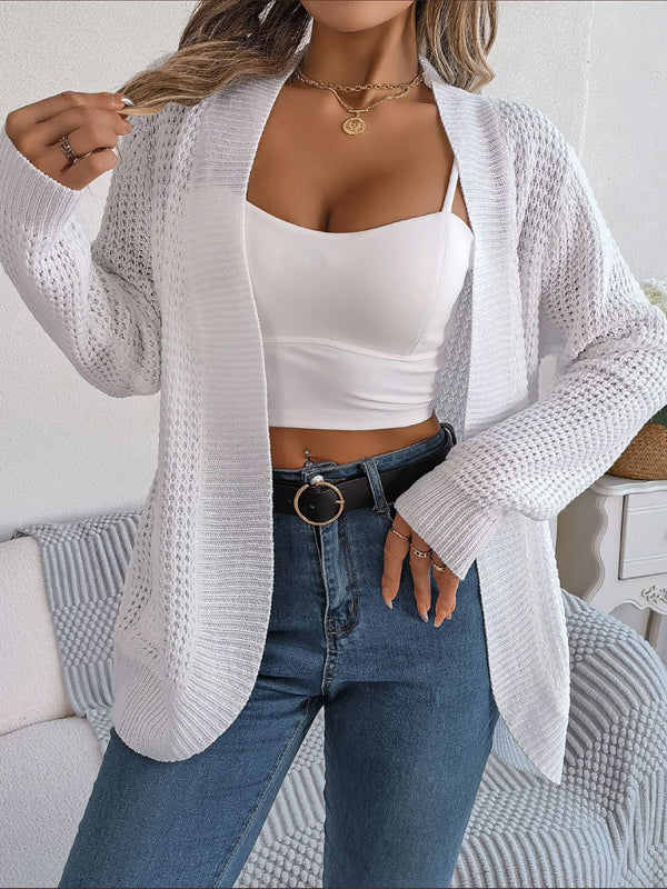 Casual Pocket Long Sleeve Knitted Cardigan