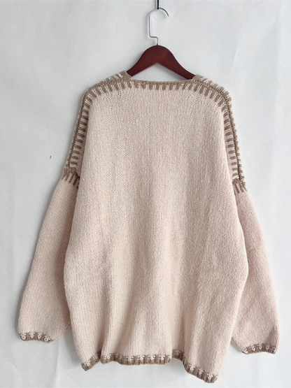 Women's Knit Sweater Jacket Solid Color Loose Cardigan