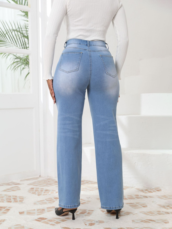 Women's Vintage Loose Casual Straight Leg Denim Trousers