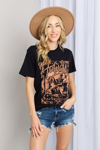 mineB's Howdy Rodeo Graphic Print Round Neck T-Shirt OniTakai