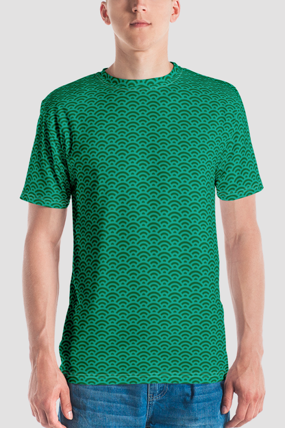 Pyandonean Sea Serpent Graphic Print Pattern Men's Sublimated T-Shirt
