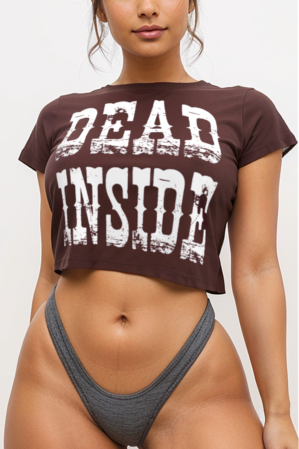Dead Inside Women's Sublimated Crop Top T-Shirt