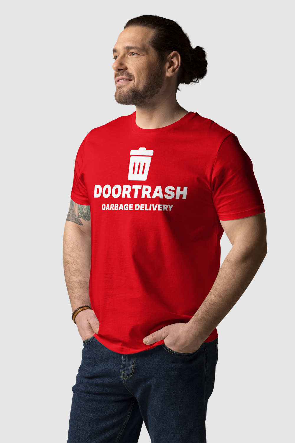 DoorTrash Garbage Delivery Men's Classic Red T-Shirt by OniTakai