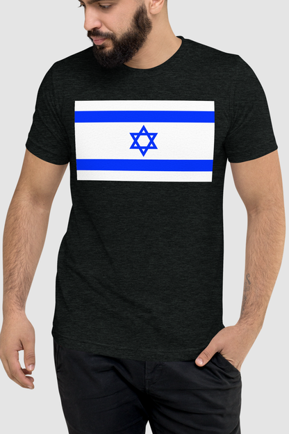 Israel Flag Graphic Print Men's Tri-Blend T-Shirt