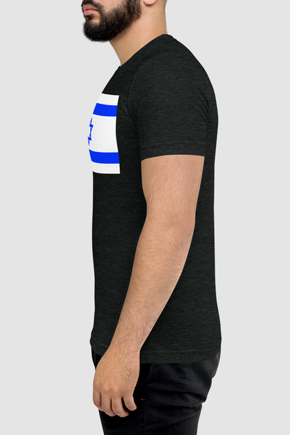 Israel Flag Graphic Print Men's Tri-Blend T-Shirt